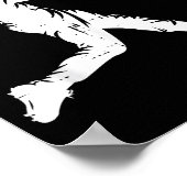 Valentijnsdag honkbal slagman silhouet hart me poster (Hoek)