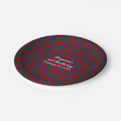 Valentijnsdag hoort de feestdag vieren papieren bordje (Gekanteld)