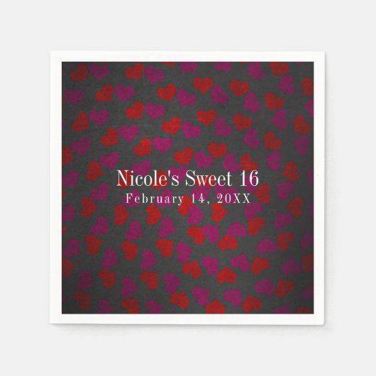 Valentijnsdag hoort de feestdag vieren servetten (Voorkant)