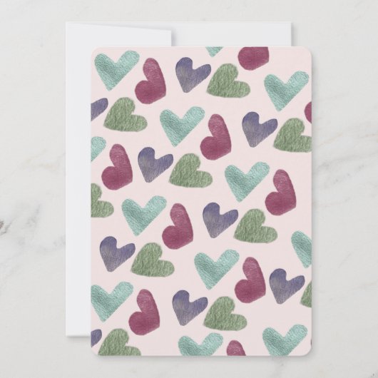 Valentijnsdag hoort Metallic Birthday Party Kaart (Achterkant)