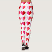 Valentijnsdag hoort overal over rood roze klauw leggings (Achterkant)