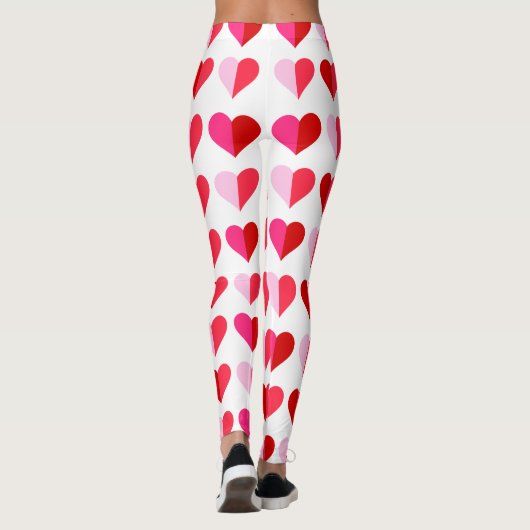 Valentijnsdag hoort overal over rood roze klauw leggings (Achterkant)