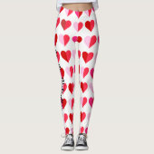 Valentijnsdag hoort overal over rood roze klauw leggings (Voorkant)