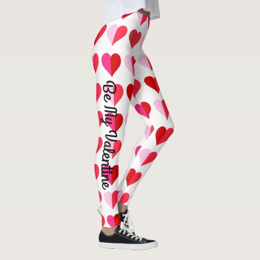 Valentijnsdag hoort overal over rood roze klauw leggings (Rechts)