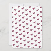 Valentijnsdag hoort roze metallische feestdag kaart (Achterkant)