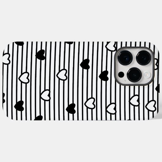 Valentijnsdag hoort zwarte witte strepen Case-Mate iPhone case (Achterkant (horizontaal))