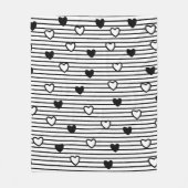 Valentijnsdag hoort zwarte witte strepen fleece deken (Voorkant)