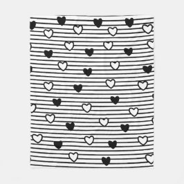 Valentijnsdag hoort zwarte witte strepen fleece deken