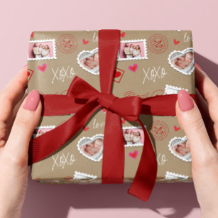 Valentijnsdag Hoorten en foto's verzegelen Cadeaupapier