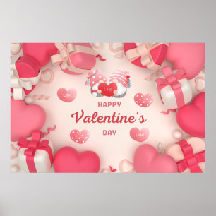 Valentijnsdag Hoorten, geschenken en gnomen Poster