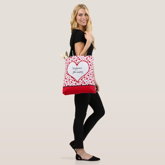 Valentijnsdag Hoortpatroonliefhebbergen Tote Bag (Op model)