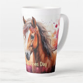 Valentijnsdag Horse Latte Mok (Rechterhoek)