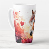 Valentijnsdag Horse Latte Mok (Linkerhoek)