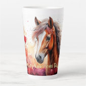 Valentijnsdag Horse Latte Mok (Voorkant)