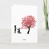 Valentijnsdag Hot Air-ballon Feestdagen Kaart (Achterkant)