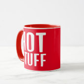 VALENTIJNSDAG HOT STUFF GRAPPIGE KOFFIE MOK (Voorkant links)