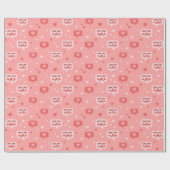 Valentijnsdag houdt meer van je spraakbel cadeaupapier (Vlak)