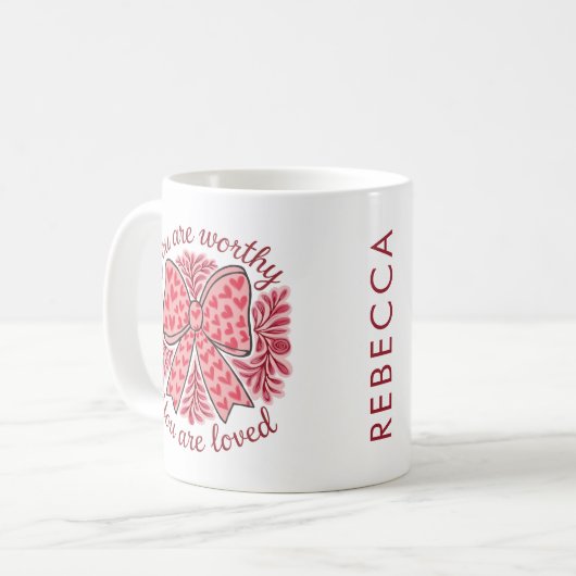 Valentijnsdag houdt van Christelijk U bent het waa Koffiemok (Voorkant links)