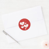 Valentijnsdag houdt van je klote hart rood ronde sticker (Envelop)