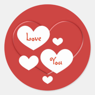 Valentijnsdag houdt van je klote hart rood ronde sticker