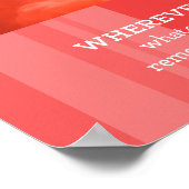 Valentijnsdag houdt van rode bokeh harten poster (Hoek)