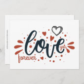 Valentijnsdag houdt van U voor altijd geschreven p Feestdagenkaart (Voorkant / Achterkant)