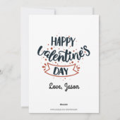 Valentijnsdag houdt van U voor altijd geschreven p Feestdagenkaart (Achterkant)