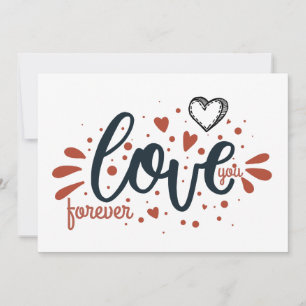 Valentijnsdag houdt van U voor altijd geschreven p Feestdagenkaart
