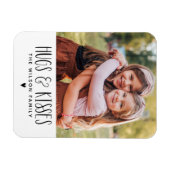 Valentijnsdag Hugs Kisses Foto Magneet (Horizontaal)