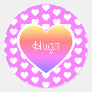 Valentijnsdag Hugs LGBTQ Ronde Sticker