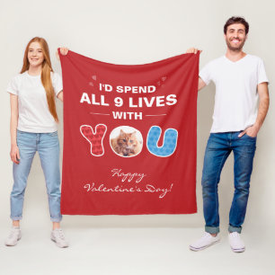 Valentijnsdag Huisdier Foto Aangepast Fleece Deken