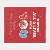 Valentijnsdag Huisdier Foto Aangepast Fleece Deken (Voorkant (Horizontaal))