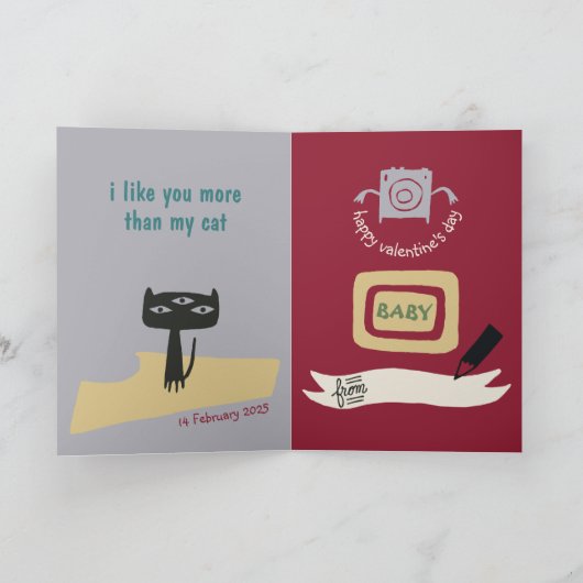 Valentijnsdag Humor, ik vind je leuker dan mijn ka Kaart (Binnen)