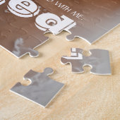 Valentijnsdag huwelijksfoto van gehuwde Passen get Legpuzzel (Zijkant)