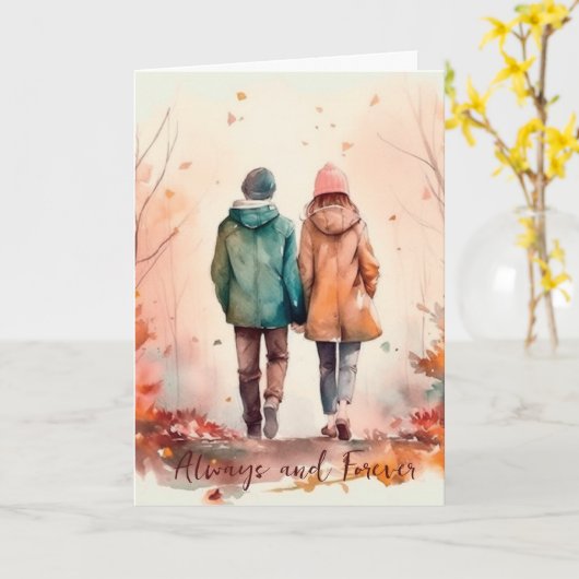 Valentijnsdag Huwelijksjubileum Kaart voor Koppels (Gele Bloem)