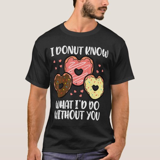 Valentijnsdag I Donut Know Funny Boys Girls Kinder T-shirt (Voorkant)
