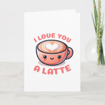 Valentijnsdag 'I love you a latte' koffiekopje