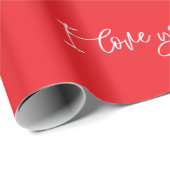Valentijnsdag I Love You Script Cadeaupapier (Rol Hoek)