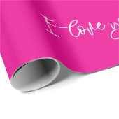 Valentijnsdag I Love You Script Cadeaupapier (Rol Hoek)