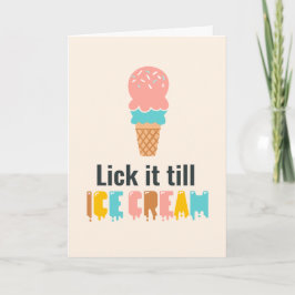Valentijnsdag Ice Cream Joke Funny Feestdagen Kaart