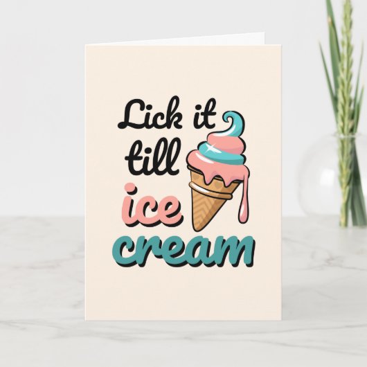 Valentijnsdag Ice Cream Joke Funny Holiday Card Feestdagen Kaart (Voorkant)