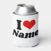 Valentijnsdag Ik hou van Aangepast hart Blikjeskoeler (Blikje Voorkant)