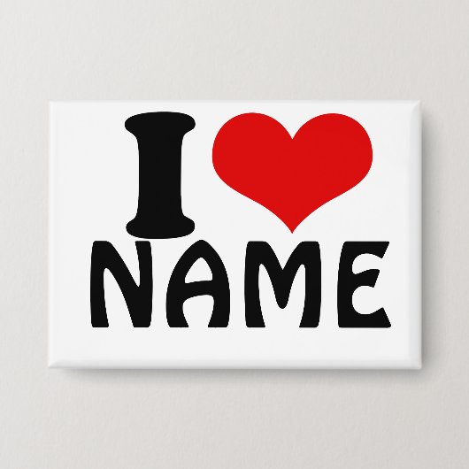  Valentijnsdag Ik hou van Aangepast hart Button (Voorkant)