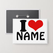  Valentijnsdag Ik hou van Aangepast hart Button (Voorkant / Achterkant)