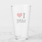 Valentijnsdag Ik hou van Aangepast hart Glas (Achterkant)