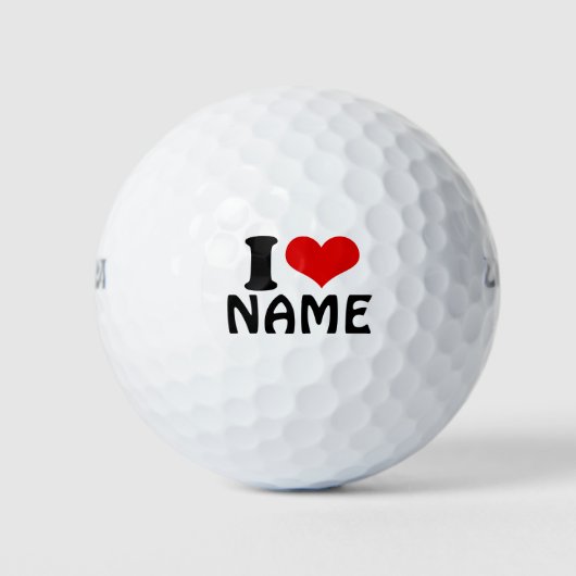  Valentijnsdag Ik hou van Aangepast hart Golfballen (Voorkant)