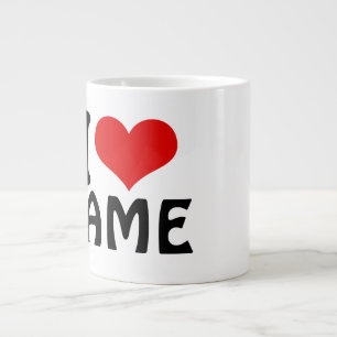Valentijnsdag Ik hou van Aangepast hart Grote Koffiekop