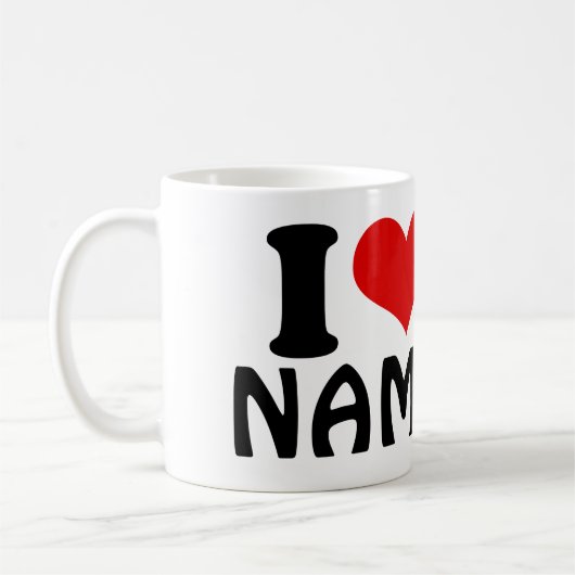  Valentijnsdag Ik hou van Aangepast hart Koffiemok (Links)