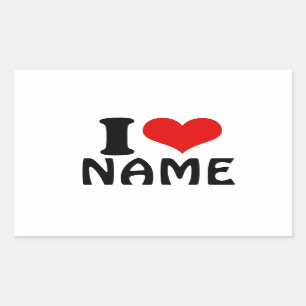 Valentijnsdag Ik hou van Aangepast hart Rechthoekige Sticker