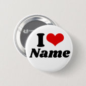 Valentijnsdag Ik hou van Aangepast hart Ronde Button 5,7 Cm (Voorkant /achterkant)